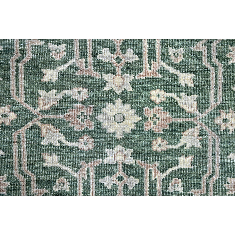 Tapis rectangulaire en laine noué à la main, Rectangulaire 8 pi x 10 pi