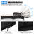 Costway Pe Rattan Chaise Lounge Chair Armrest Recliner Adjustable Pillow Black