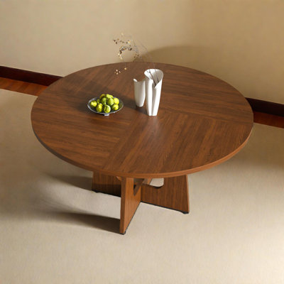 Table de salle à manger ronde pour 4 à 47 pouces avec finition en bois aggloméré et capacité de poids de 300 lb