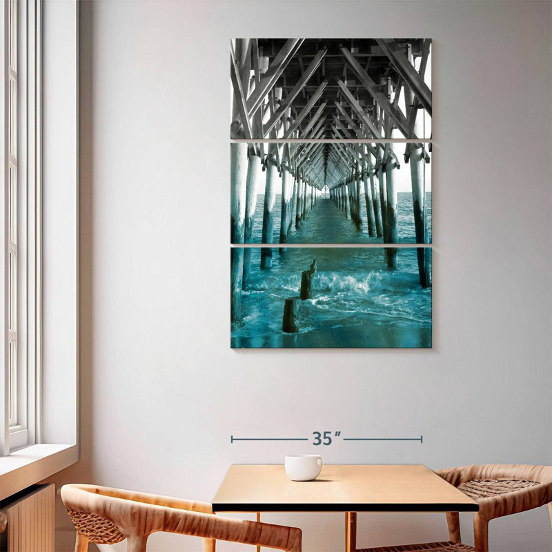 Quai Aletra bleu sarcelle I, H 65 po x l 42 po
