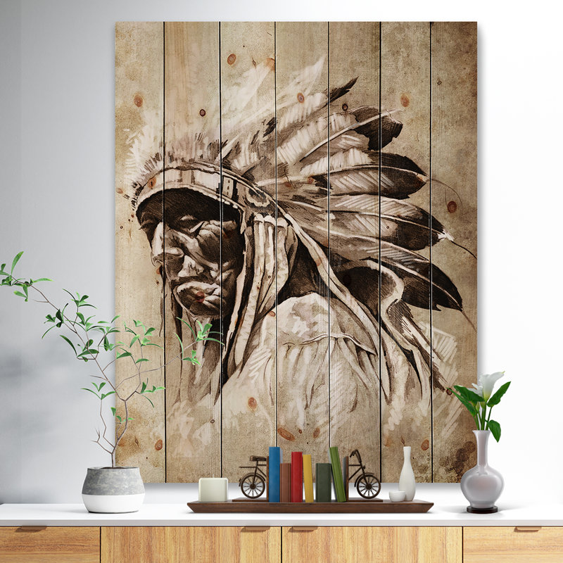 Tête de tigre indien de style rétro - reproduction d'art, H 40 po x l 30 po x P 1,5 po, Bois