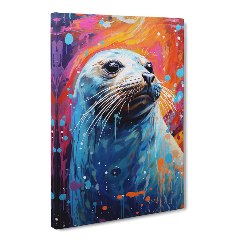 Seal Abstract Art - Wrapped Canvas, 76cm H x 50cm W x 3cm D