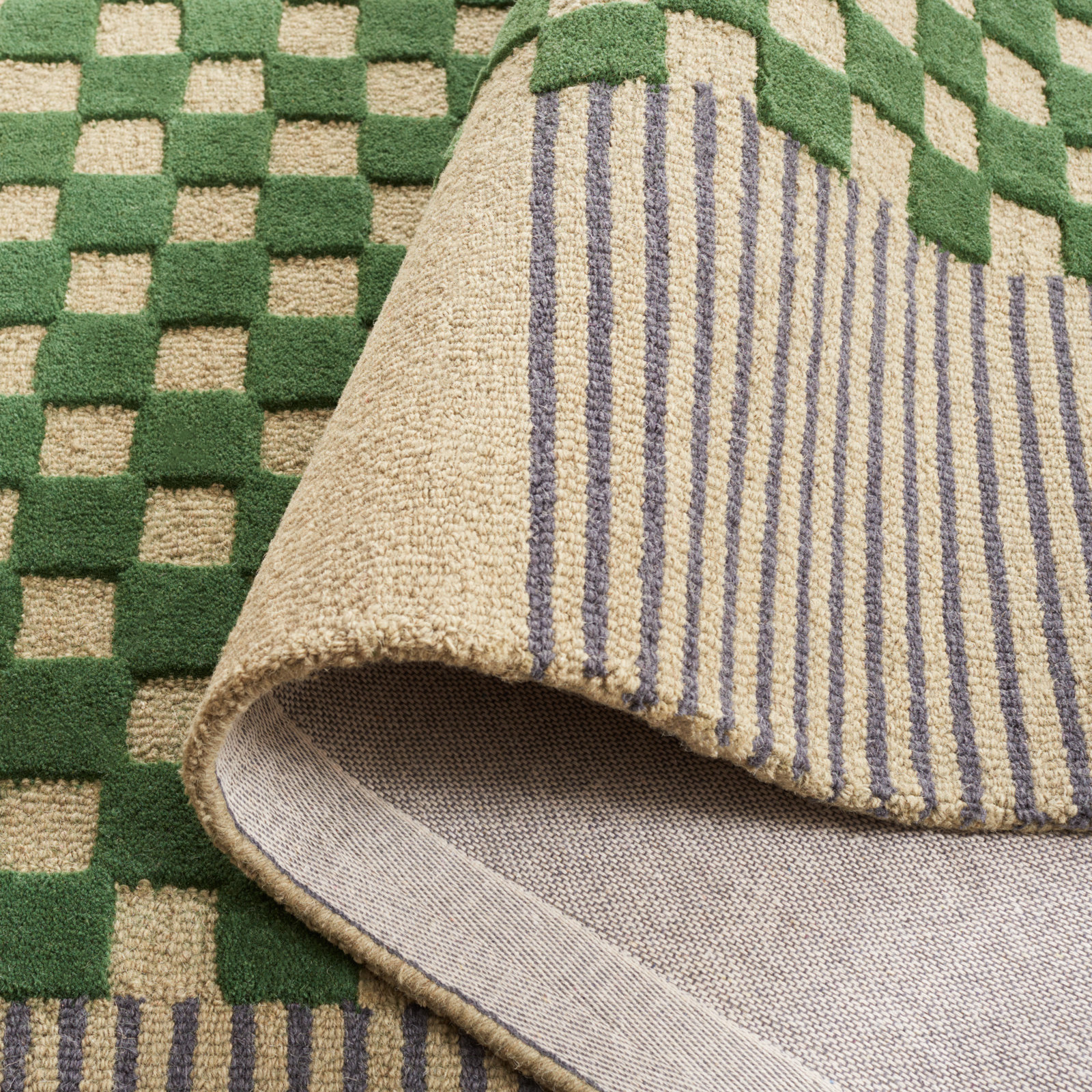 Elvi Springlake Hand-Tufted Geometric Rug, Square 6'