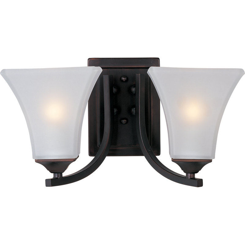 Éclairage pour meuble-lavabo 2 lumières Weedman, Bronze huilé