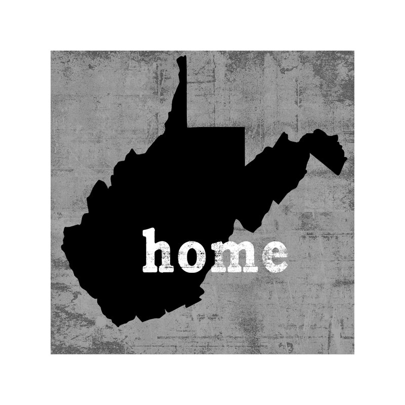 West Virginia 1 Piece Wall Art on Canvas, 93.98 cm H x 93.98 cm W x 1.91 cm D
