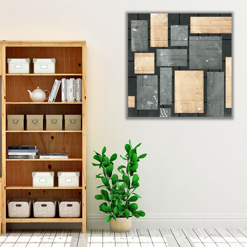 «Wood Teris», reproduction d'art sur toile, H 30 po x l 30 po