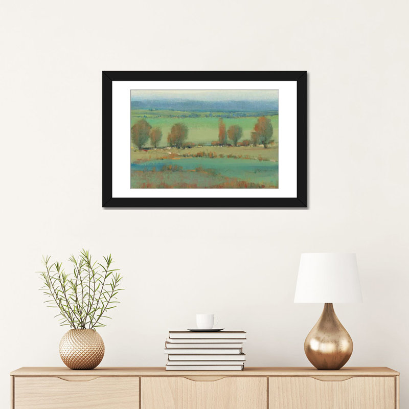 « flat terrain ii », reproduction de photo sur toile, H 16 po x l 24 po x P 1 po, Papier beaux-arts encadré noir, Blanc