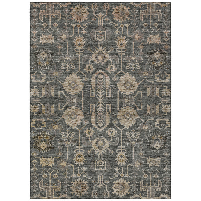 Tapis oriental gris argenté 9 'X 12'