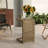 C-shape end table  Brown