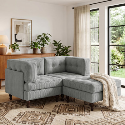 3- Piece Corduroy Sectional