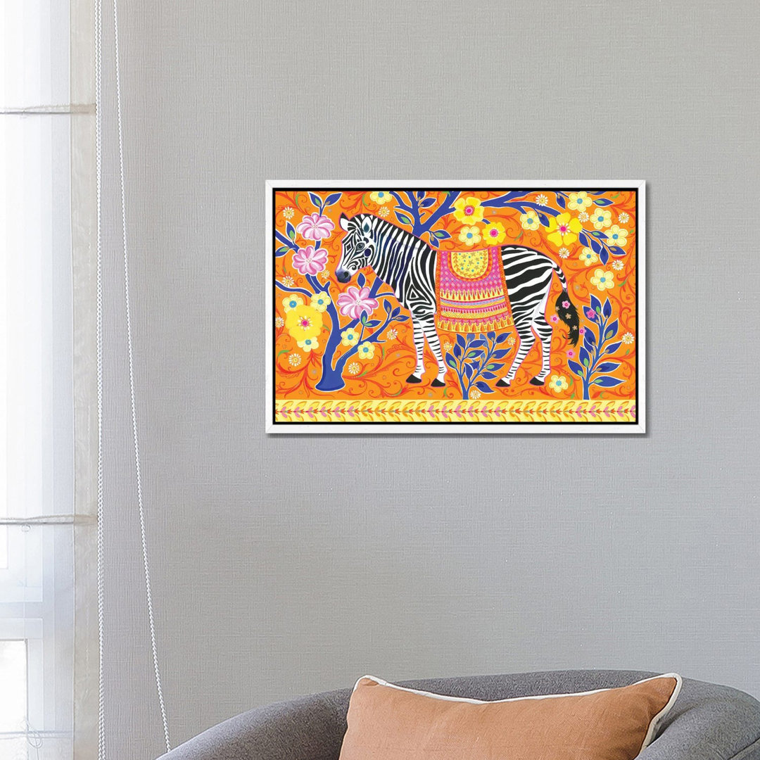 Das glamouröse Zebra von Isabelle Brent - Galerie-verpackte Leinwand Giclée auf Leinwand