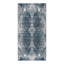Tapis bleu marine / ivoire en polyester tissé à la machine Massie-242072574