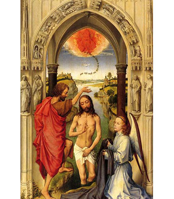 Baptême du christ-impression d’art graphique