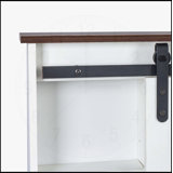 Charming Farmhouse Vanity with Multiple Storage Options and Illuminated Mirror