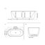 60" X 31.5" Freestanding Soaking Acrylic Bathtub
