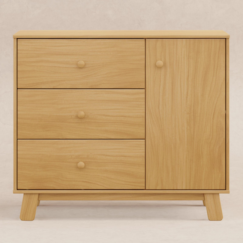 Hudson Modern 3-Drawer Dresser, Oak