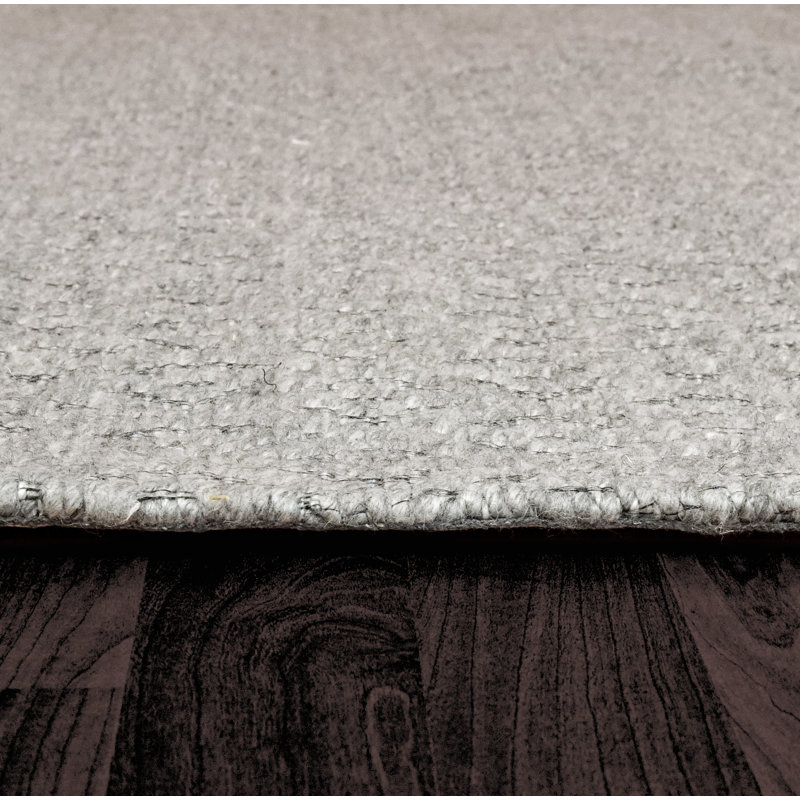 Tapis gris tissé à la main Sharice, Rectangle de 5 pi x 8 pi