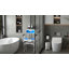 Chaise de douche, siège de douche en U réglable en hauteur, bleu foncé