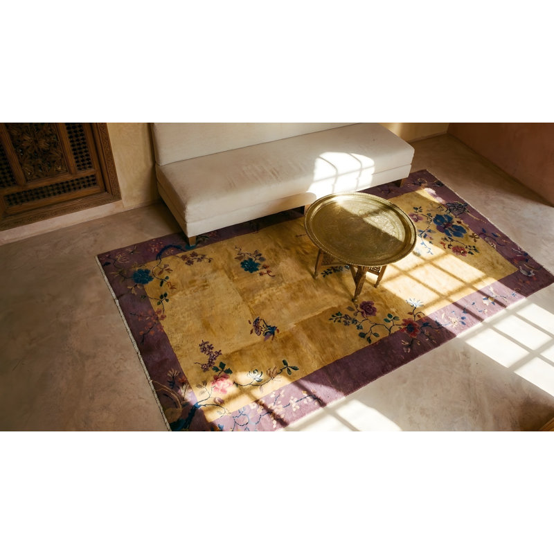 Tapis art déco chinois en laine