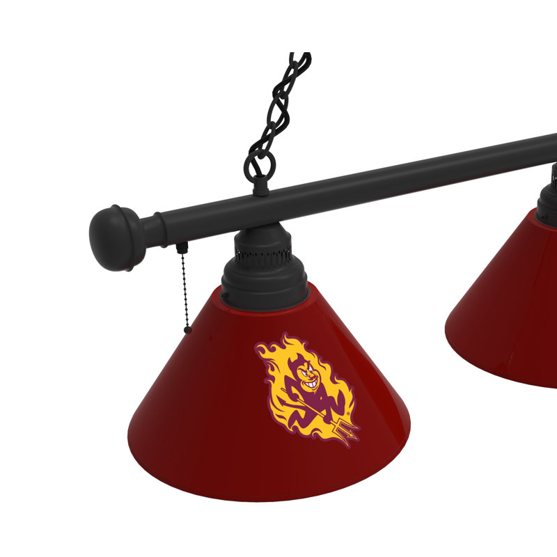 3 - Light Pool Table Lights Pendant, Black, Arizona State Sun Devils with Sparky logo
