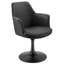 Fauteuil pivotant en cuir Lippa-105239694-105239693
