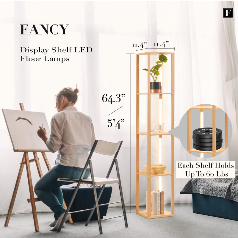 Maxxy Etagere Bookcase, Oak