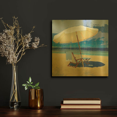 « Un siège pour moi » de Carol Robinson, tableau mural en métal doré, 30,5 cm x 30,5 cm