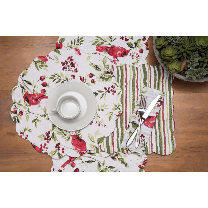 Rosalind Cardinal Quilted Runner