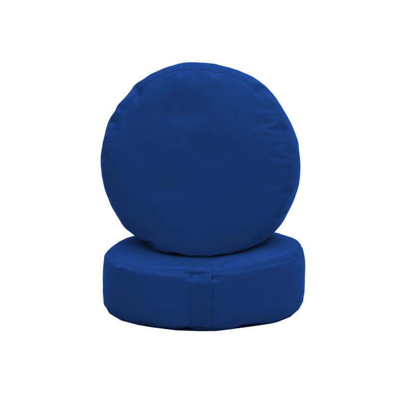 Coussin à billes rond 16 po Element, Bleu éclatant