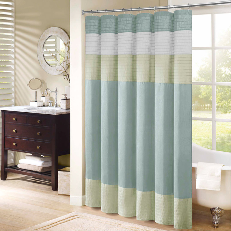 Rideau de douche en soie synthétique, Green
