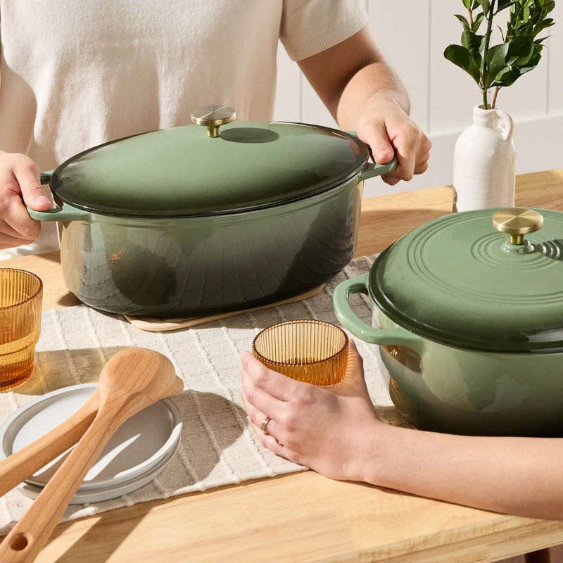 Dutch Oven Cookware, Deep Olive Green