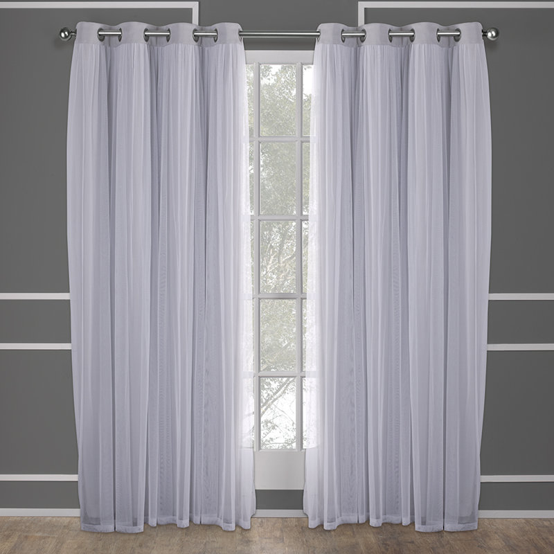 Nunley Room Darkening Curtain Pair, Cloud Gray, 52" W x 120" L