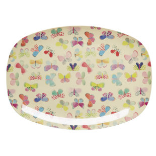 12" Melamine Rectangular Butterfly Plate