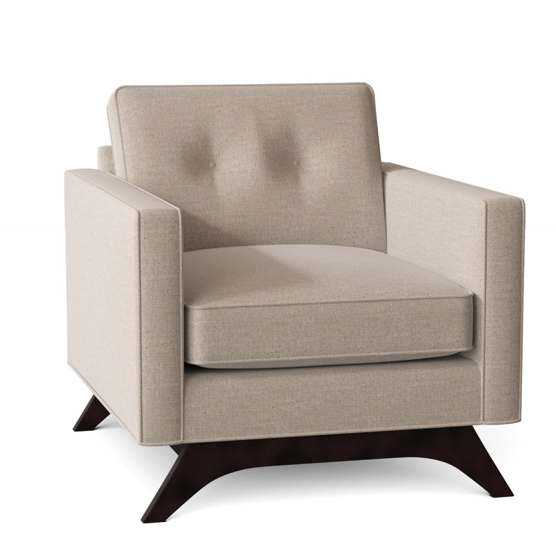 Fauteuil capitonné de 34 po de largeur Flinn, Galet Macarena