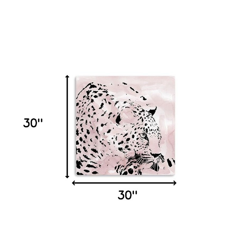 Reproduction d'art léopard rose sans cadre