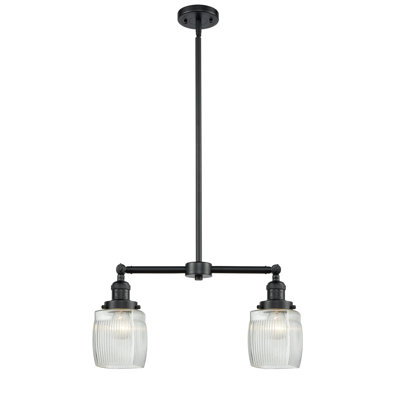 Luminaire suspendu linéaire à 2 lumières pour îlot de cuisine Mireya