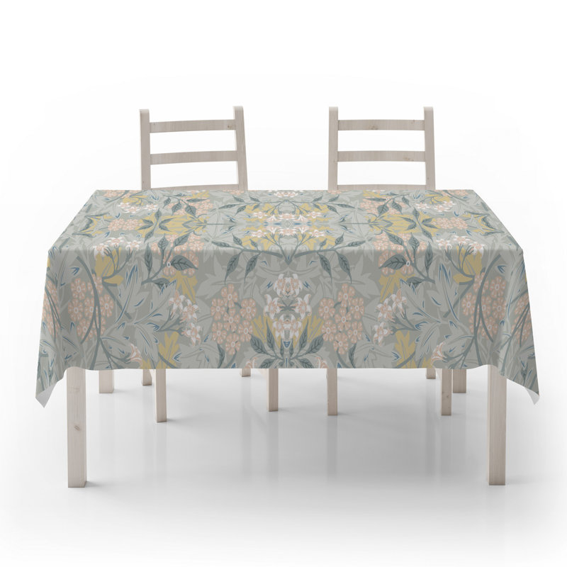 Durable Tablecloth, 50% Cotton / 50% Polyester, 55.1 x 118.1 inches | Machine Washable at 86°F, Tumble Dryer Safe, Ironable | Perfect for Dining Room, Parties & Everyday Use, Elegant Design & Easy Care