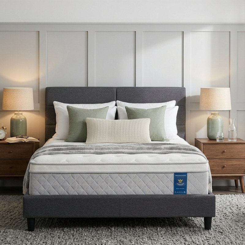 12/14‘’ Hybrid and Cooling Foam Plush Mattress, Pressure Relief, and Motion Isolation, CertiPUR-US, Mattress in a Box, Queen
