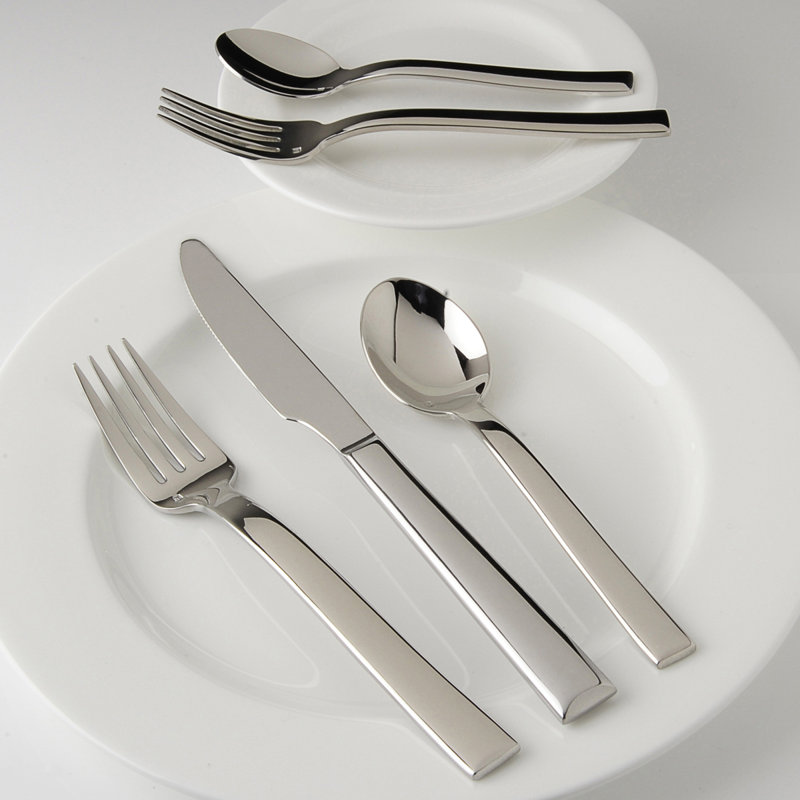 Still 5 Piece 18/10 Stainless Steel Flatware Set, Service for 1