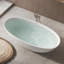 Baignoire profonde autoportante à surface solide de 65 po Fslefay-124822462
