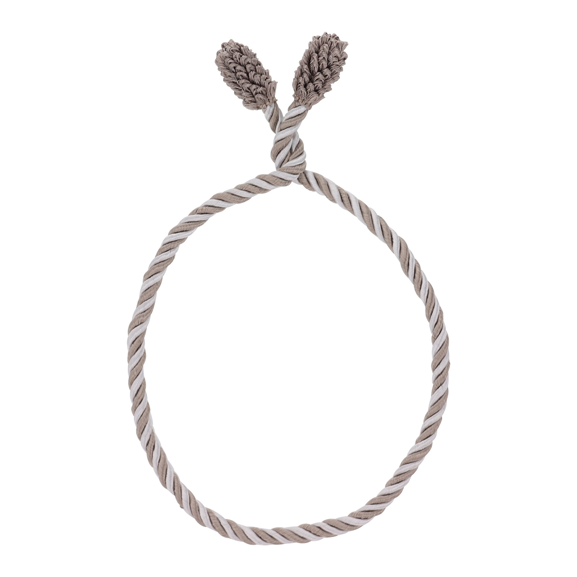 Garland Tie, 1.67 ft, Taupe/White