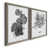 Toile avec cadre gris