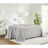  Waffle Weave Honeycomb Knit Soft Textured All-Season Cotton Blanket