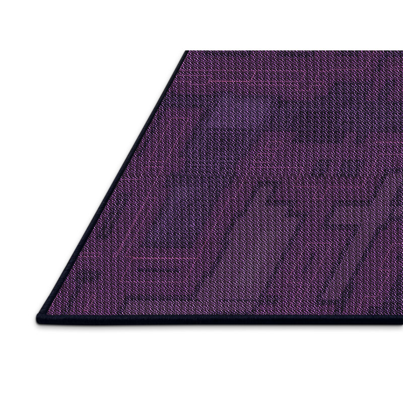 Tapis zone mauve en laine brysen, Rectangle 5 pi x 7 pi