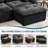 Modern Chenille Sectional Sofa With Movable Ottoman – L-shaped Couch For Living Room, Soft Upholstery Boneless, 4 Colors (beige, Blue, Light Gray, Gray)-980701281