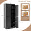 Winston Porter 72.5'' Kitchen Pantry W/4 Door 6-tier Shelves Freestanding Modern Storage-1194943680
