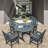 4 - Person Patio Dining Set Umbrella Hole Included Round Table