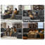 Canapé modulaire surdimensionné en V en chenille surdimensionné en V avec canapé-lit-1620451447