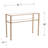 Jaymes Gold Metal And Glass Console Table