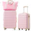 Valise Hardshell 2 pièces + valise à roulettes avec verrou TSA léger 20 po + 24 po